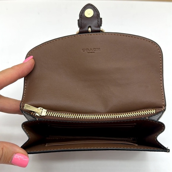 Coach Tan and Brown Canvas Wallet - Picture 5 of 12